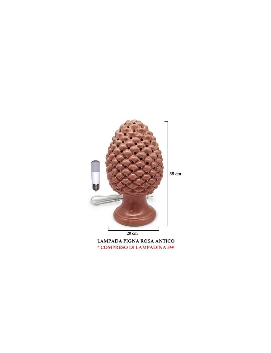 PIGNA ROSA LAMPADA 38 CENTIMETRI