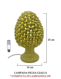 YELLOW PINE CONE LAMP 25 CM