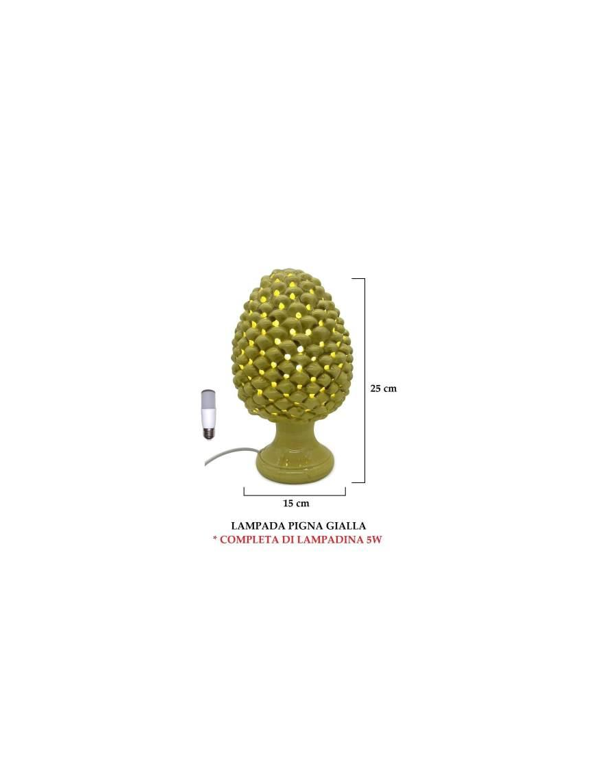 PIGNA GIALLO LAMPADA 25 CENTIMETRI