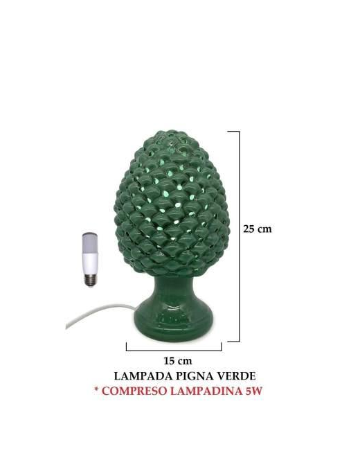 PIGNA VERDE LAMPADA 25 CENTIMETRI