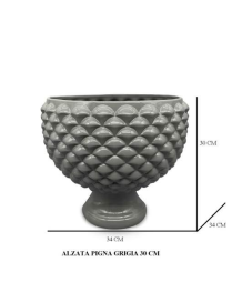 GRAY PINE CONE RISER 30 CENTIMETERS