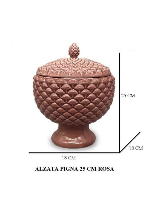 PINK PINE CONE BOX 25 CENTIMETERS