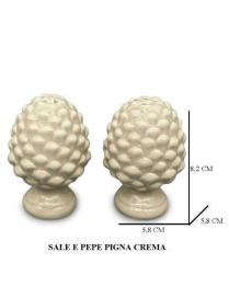 PINE CREAM SALT AND PEPPER SET 2 PIECES 8.2 CENTIMETERS