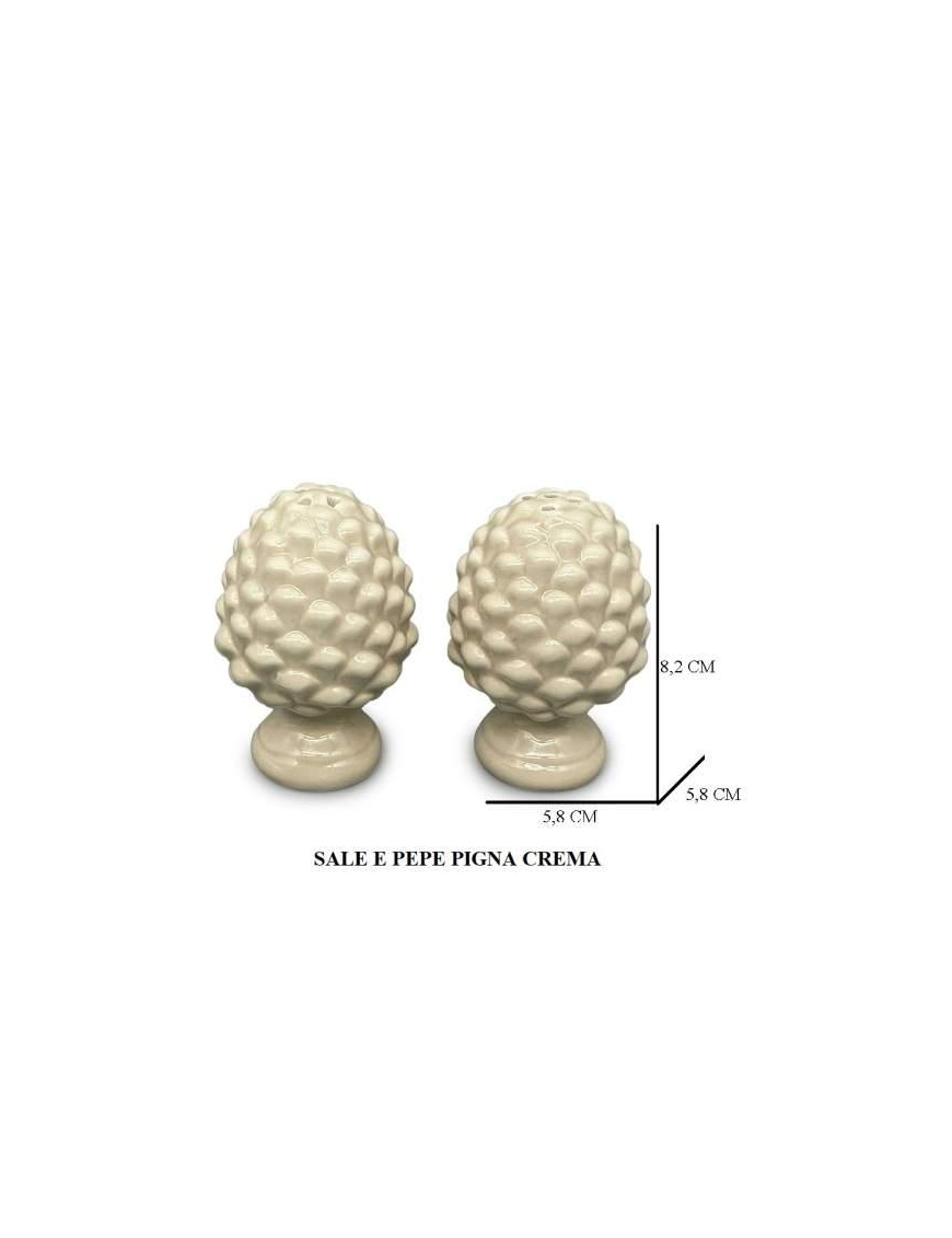 PINE CREAM SALT AND PEPPER SET 2 PIECES 8.2 CENTIMETERS