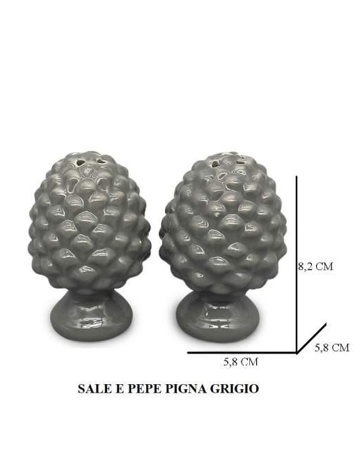 PIGNA GRIGIO SET SALE E PEPE 2 PEZZI 8,2 CENTIMETRI