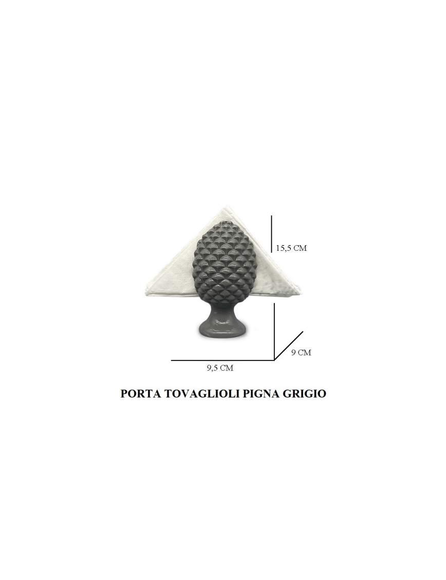 PICONA GRAY NAPKIN HOLDER 15.5 CM