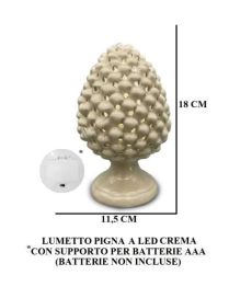 PIGNA CREMA LAMPADA 18 CENTIMETRI
