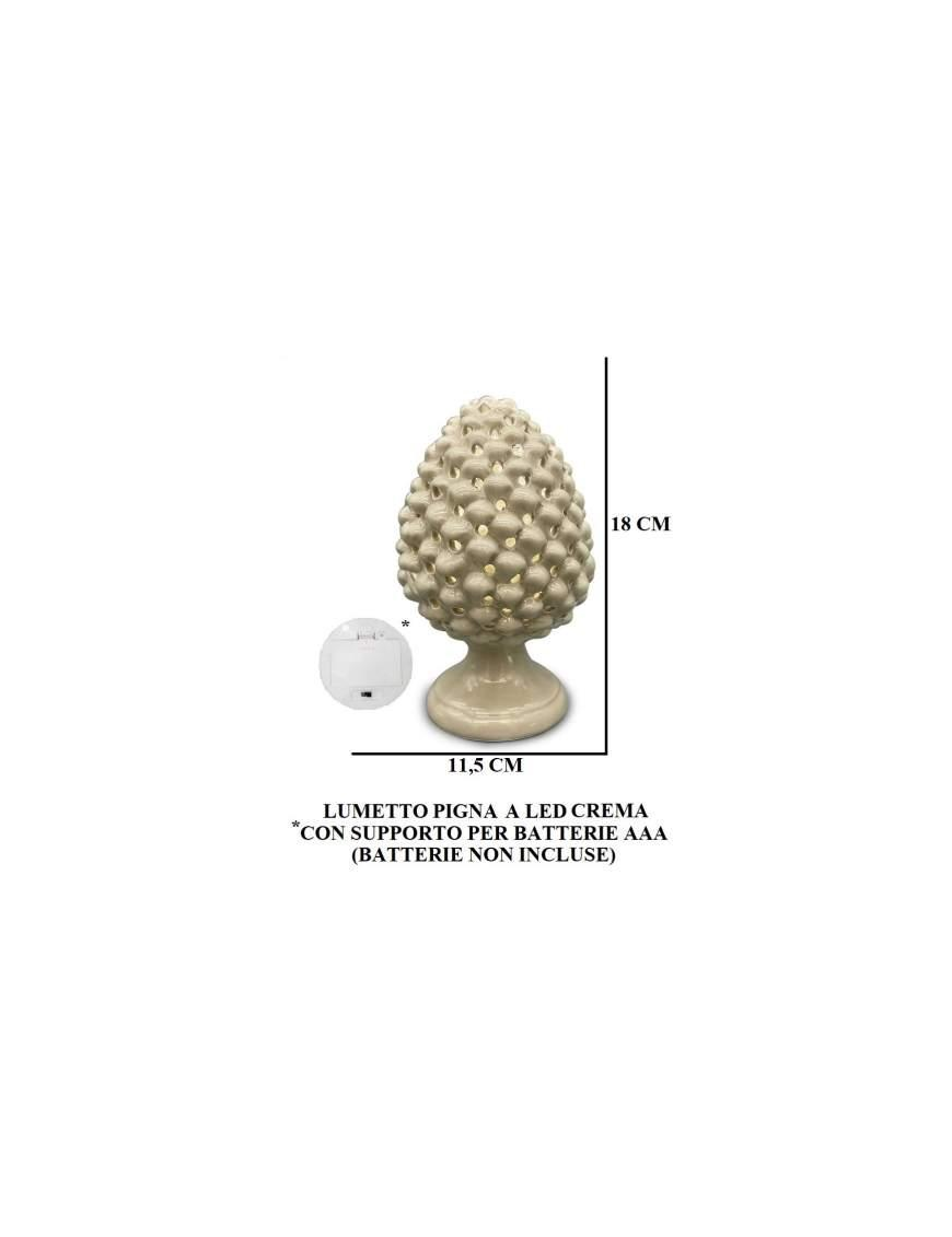PIGNA CREMA LAMPADA 18 CENTIMETRI