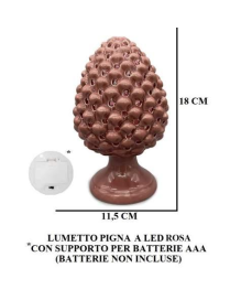 PINK PINE CONE LAMP 18 CENTIMETERS