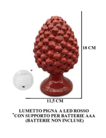 RED PINE CONE LAMP 18 CENTIMETERS