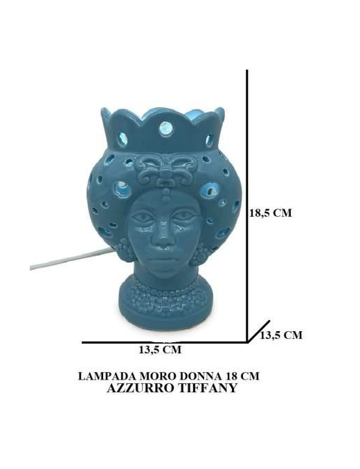 MORO DONNA BLU LAMPADA 18,5 CENTIMETRI
