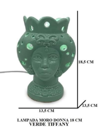 MORO DONNA VERDE LAMPADA 18,5 CENTIMETRI