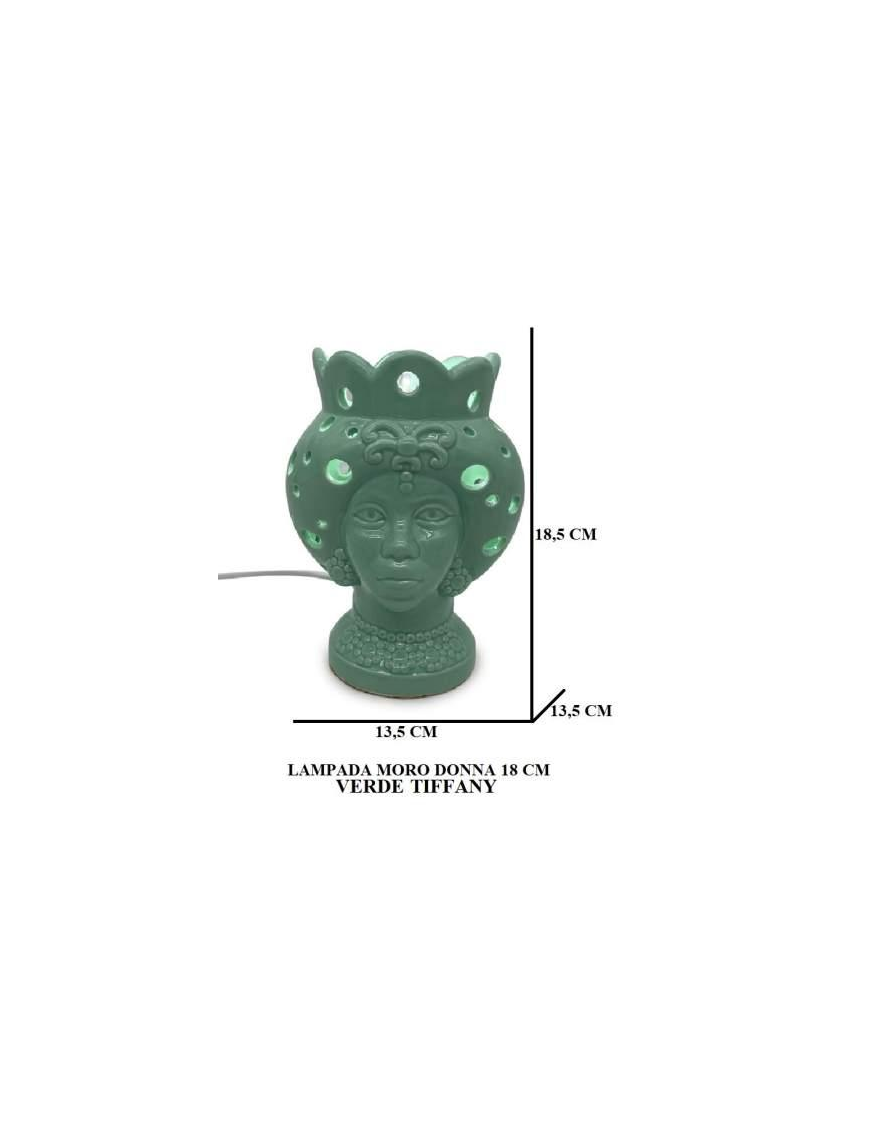 MORO DONNA VERDE LAMPADA 18,5 CENTIMETRI