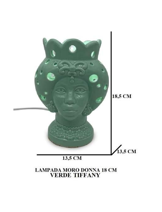 MORO DONNA VERDE LAMPADA 18,5 CENTIMETRI