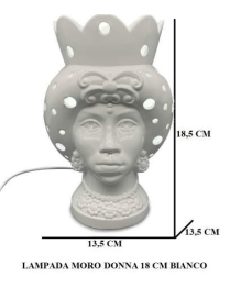 MORO DONNA BIANCO LAMPADA 18,5 CENTIMETRI