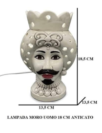 MORO MAN ANTIQUE LAMP 18.5 CM