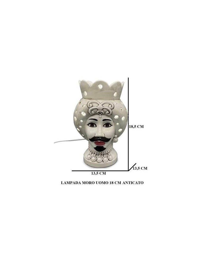 MORO UOMO ANTICA LAMPADA 18,5 CENTIMETRI
