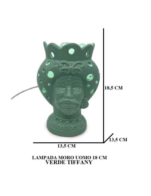 MORO UOMO VERDE LAMPADA 18,5 CENTIMETRI