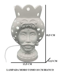 MORO MAN WHITE LAMP 18.5 CM