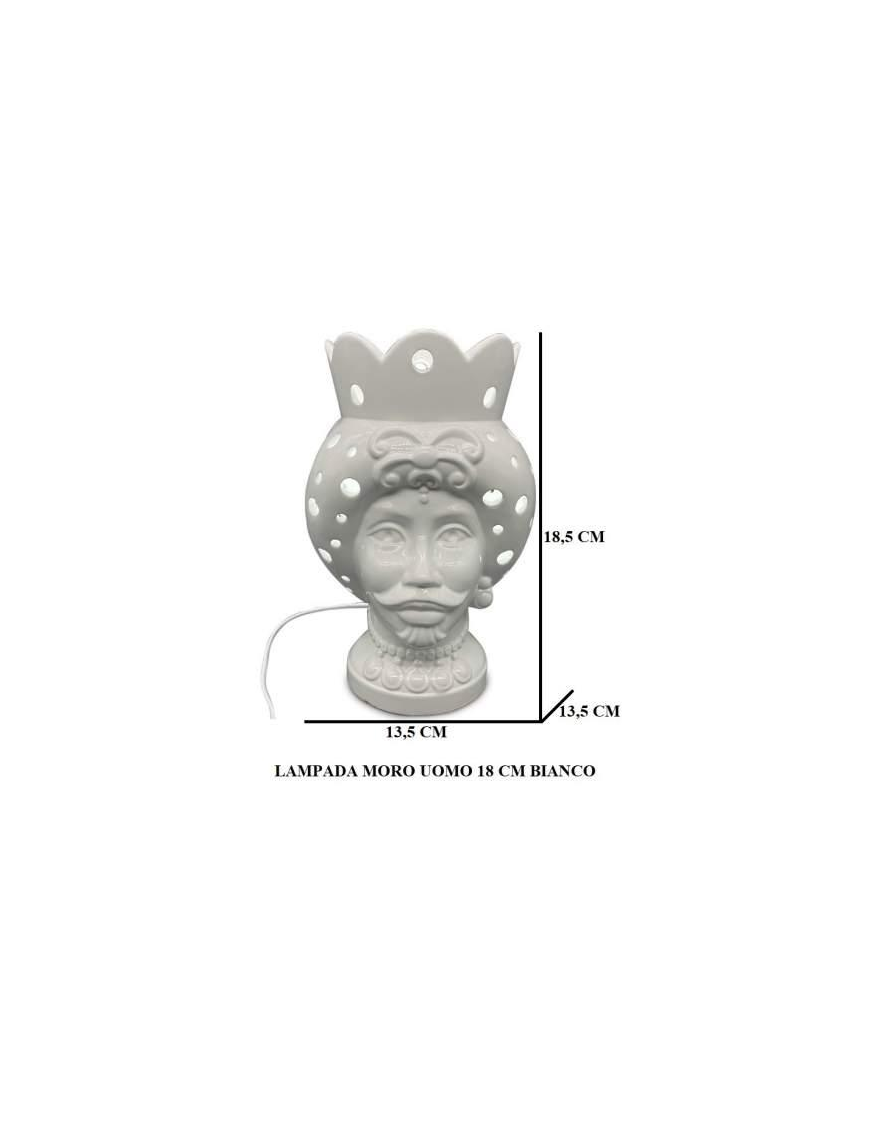 MORO MAN WHITE LAMP 18.5 CM