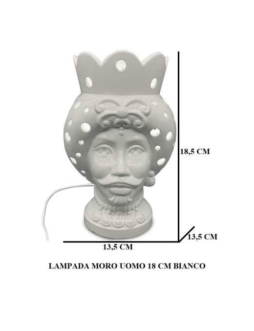 MORO UOMO BIANCO LAMPADA 18,5 CENTIMETRI