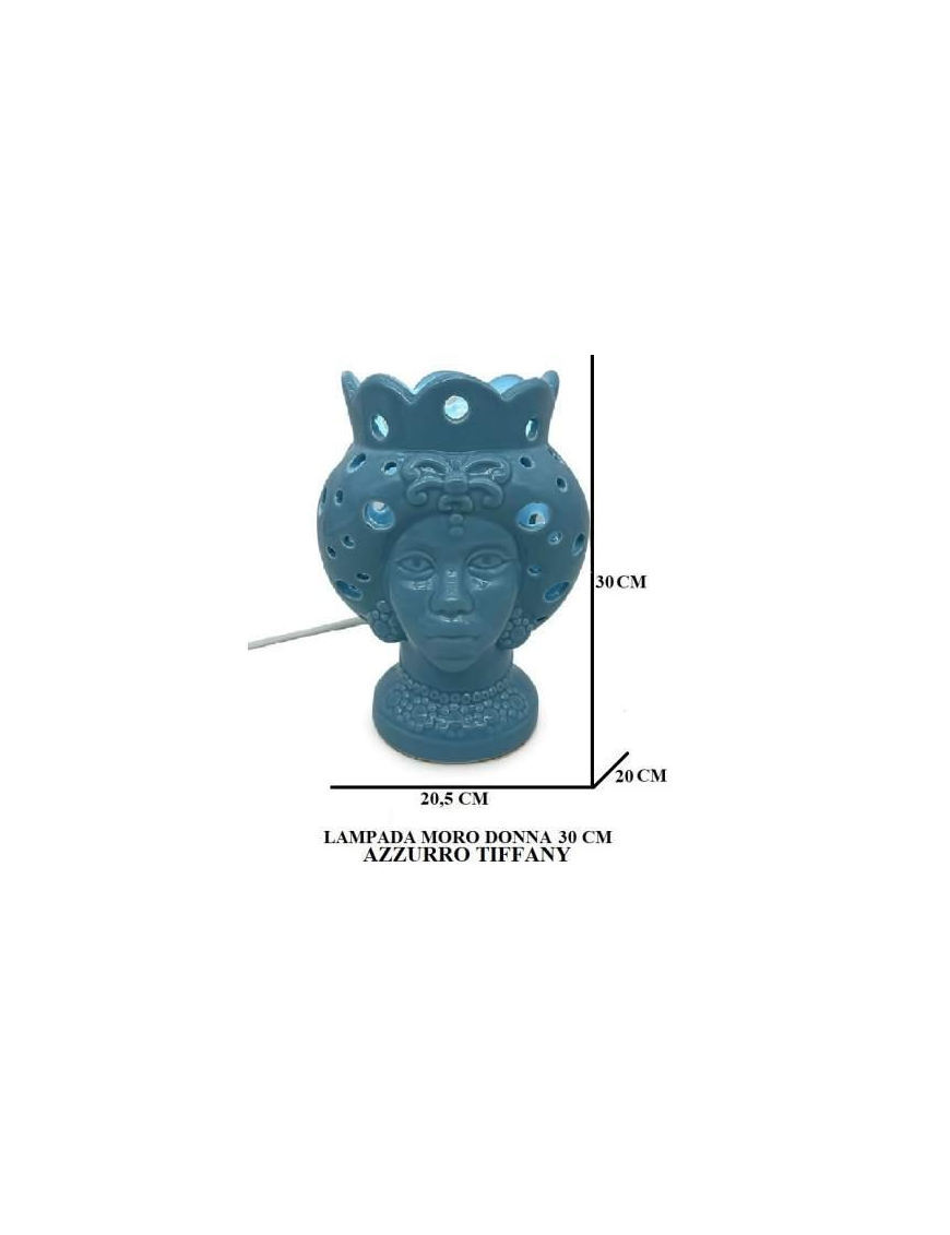 MORO DONNA BLU LAMPADA 30 CENTIMETRI