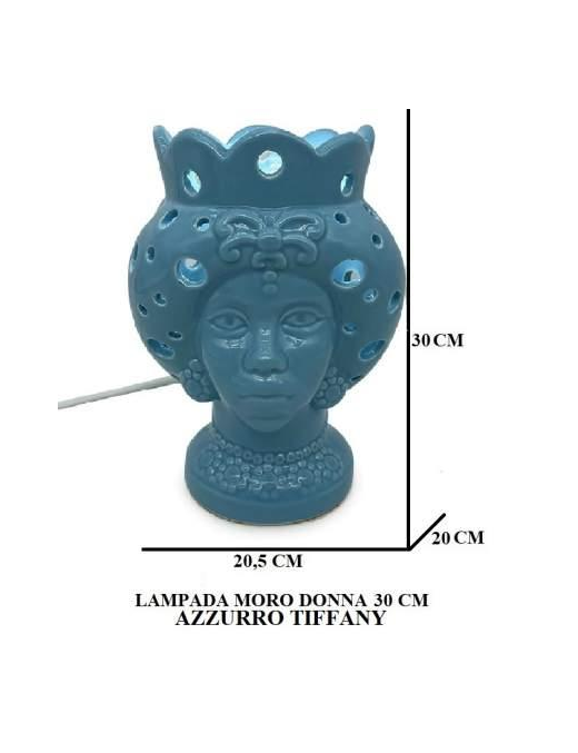 MORO DONNA BLU LAMPADA 30 CENTIMETRI