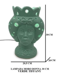 MORO DONNA GREEN LAMP 30 CENTIMETERS