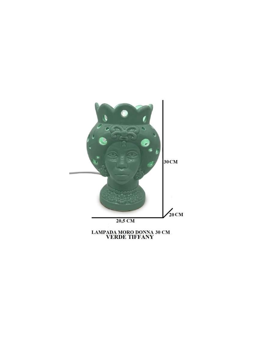 MORO DONNA VERDE LAMPADA 30 CENTIMETRI