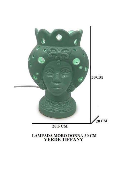 MORO DONNA VERDE LAMPADA 30 CENTIMETRI