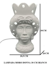 MORO DONNA WHITE LAMP 30 CENTIMETERS