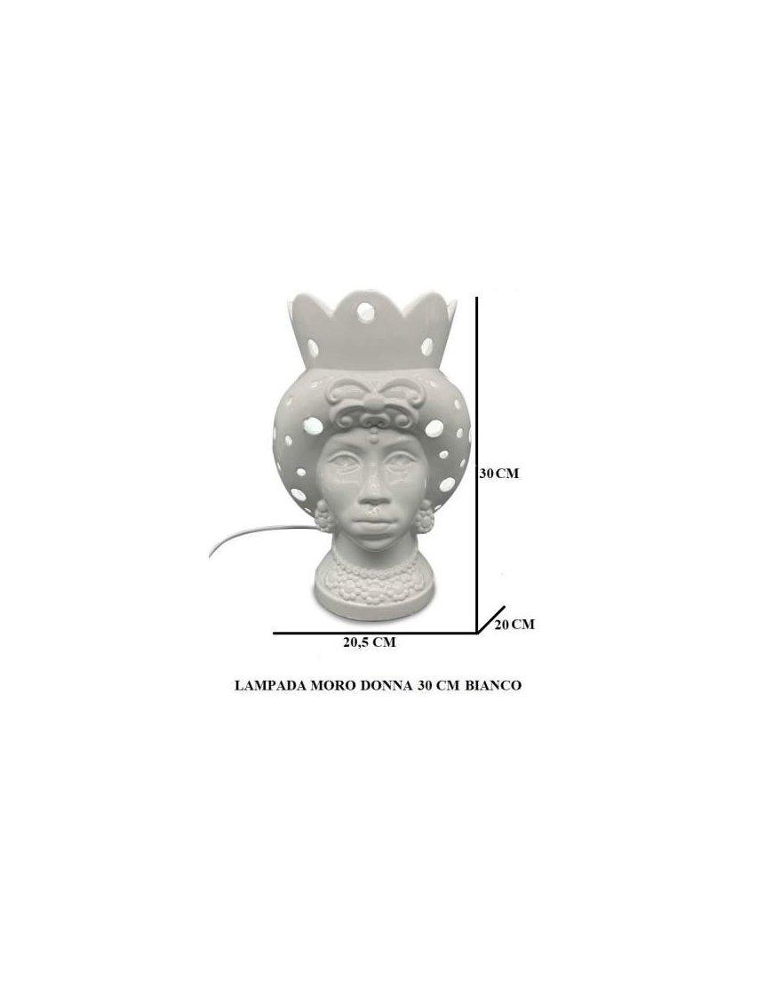 MORO DONNA WHITE LAMP 30 CENTIMETERS