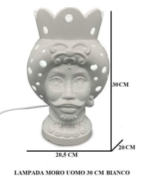 MORO UOMO BIANCO LAMPADA 30 CENTIMETRI