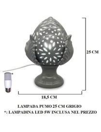 PUMO LAMPADA GRIGIO 25 CENTIMETRI