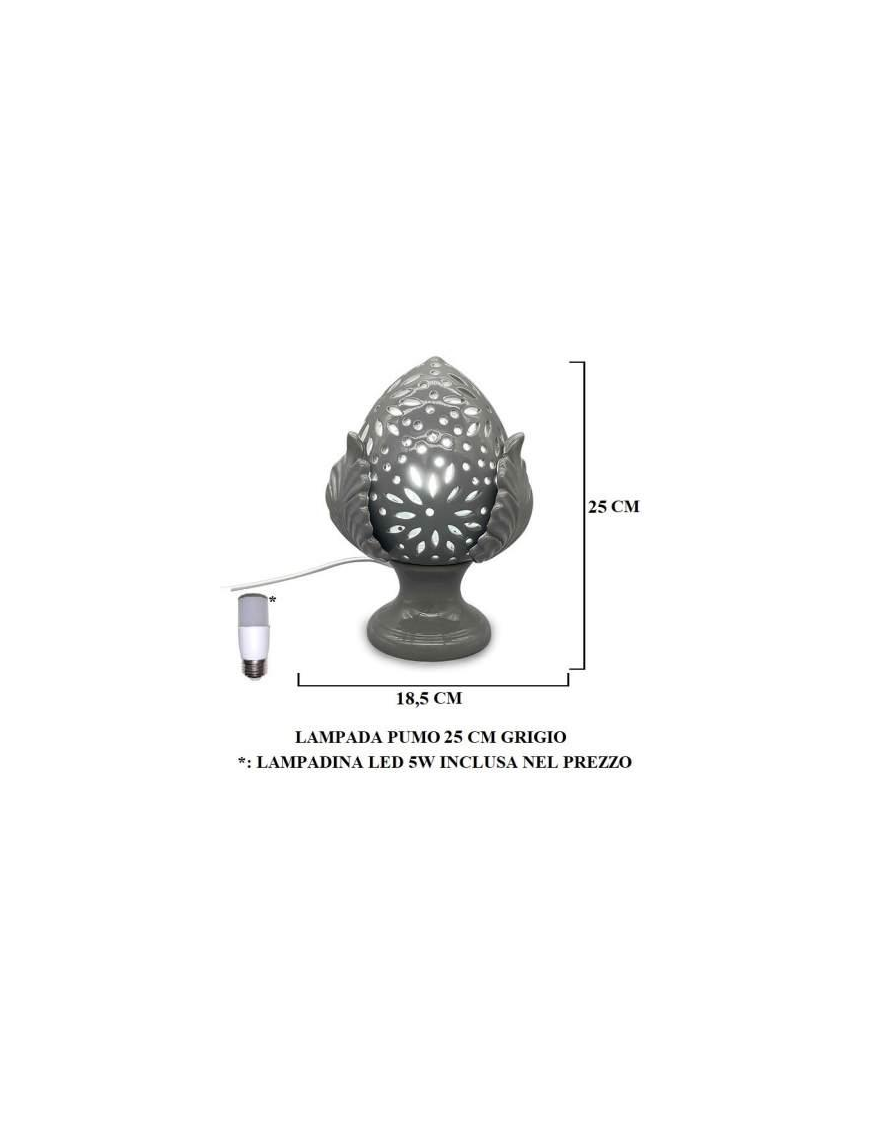 PUMO LAMP GRAY 25 CM