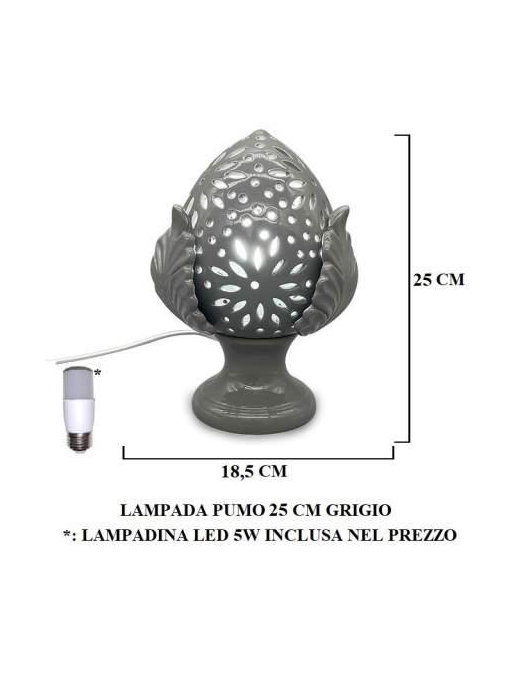PUMO LAMP GRAY 25 CM
