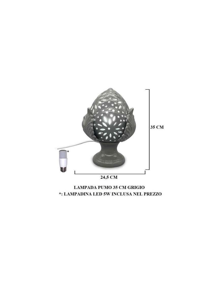 PUMO GRAY LAMP 35 CM