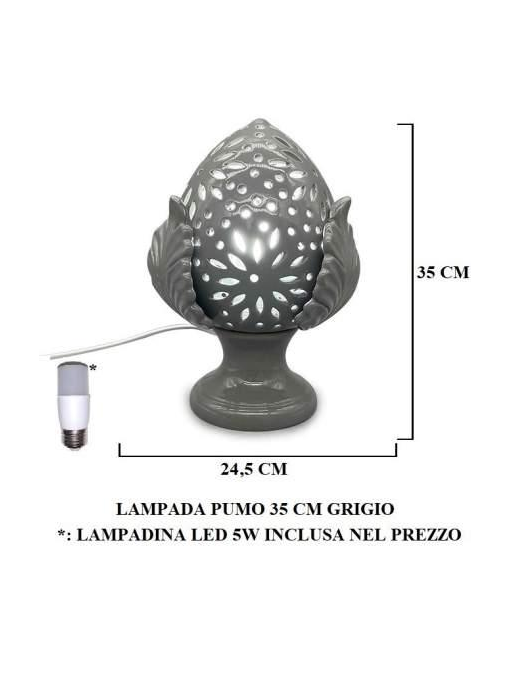 PUMO GRAY LAMP 35 CM