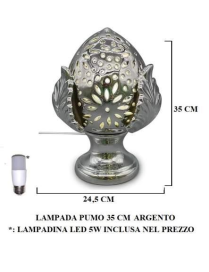 PUMO SILVER LAMP 35 CENTIMETERS