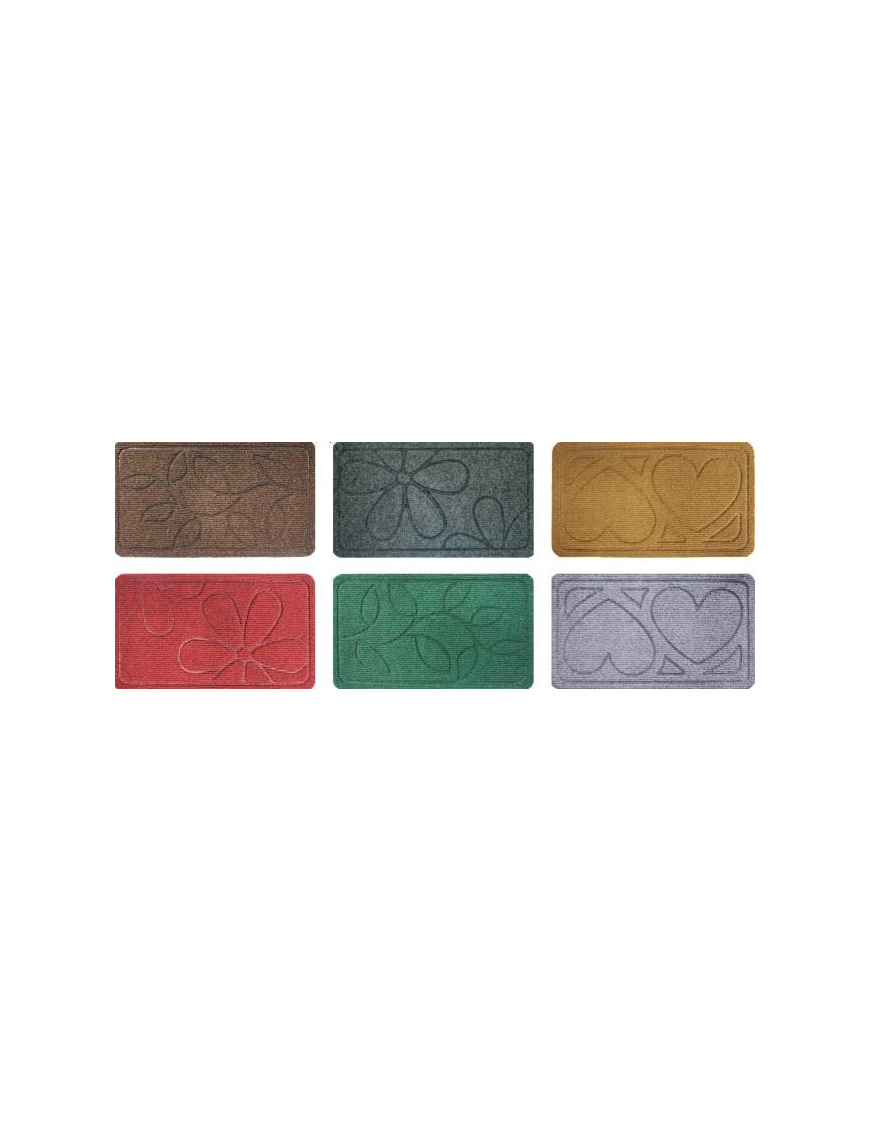 RECTANGULAR DERBY DOORMAT 40x70 ASSORTED COLORS AND DESIGNS