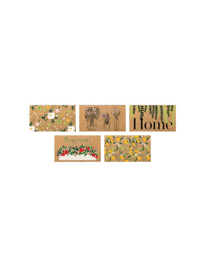 ITALO ECO DOORMAT 40x70 FLORAL ASSORTED COLORS AND DESIGNS