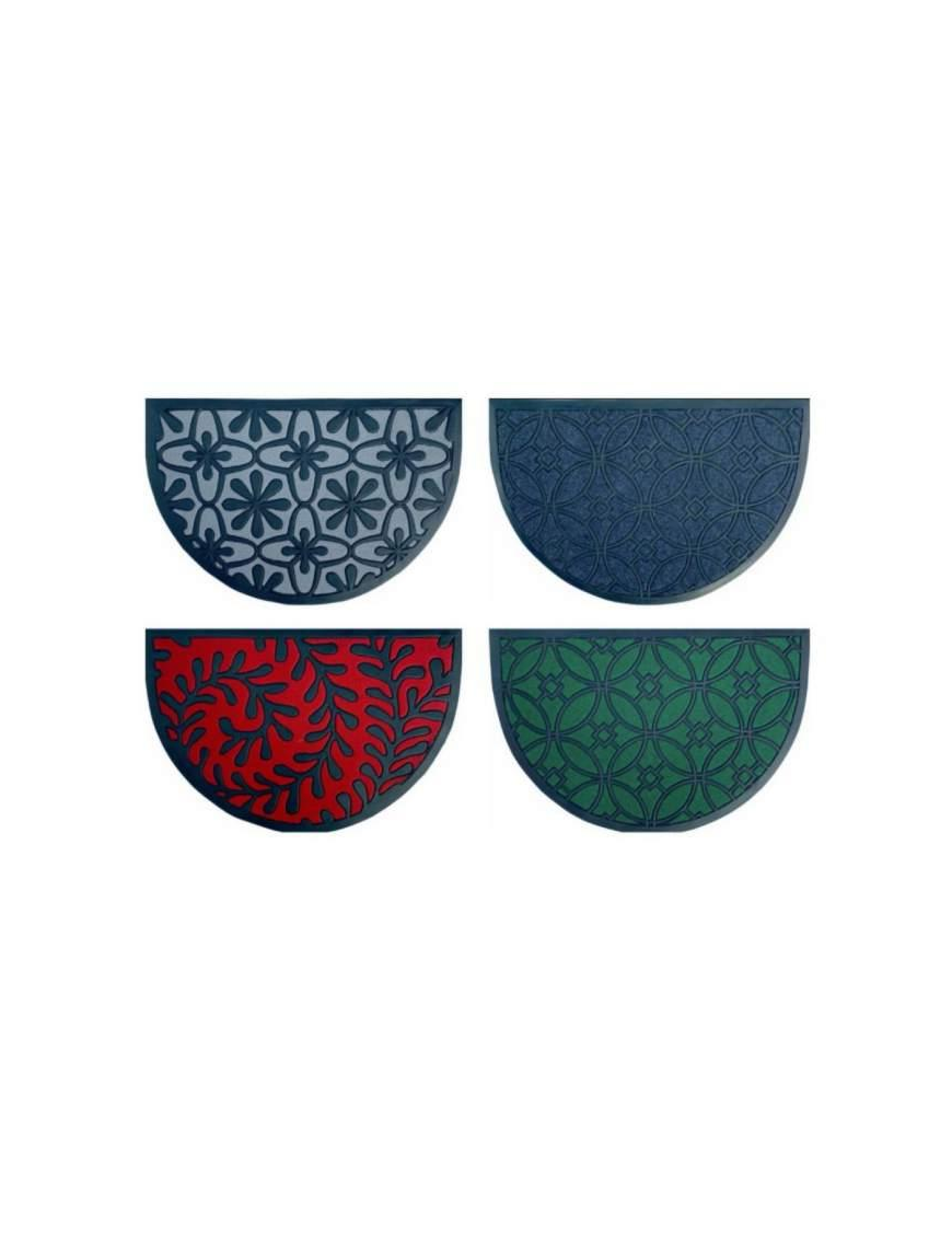 POLY WEB DOORMAT 40x60 CENTIMETERS HALF MOON ASSORTED COLORS AND DESIGNS