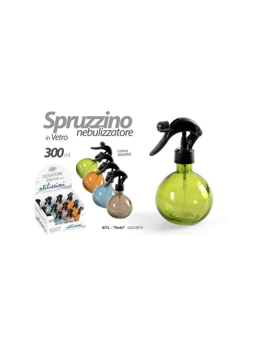 SPRUZZATORE PARRUCCHIERE VETRO 300ml $$