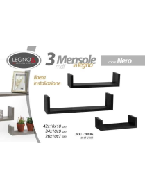 BLACK SHELF SET 3 pieces