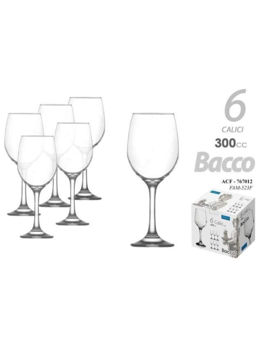 BACCHUS GLASSES 300cc 6 pieces