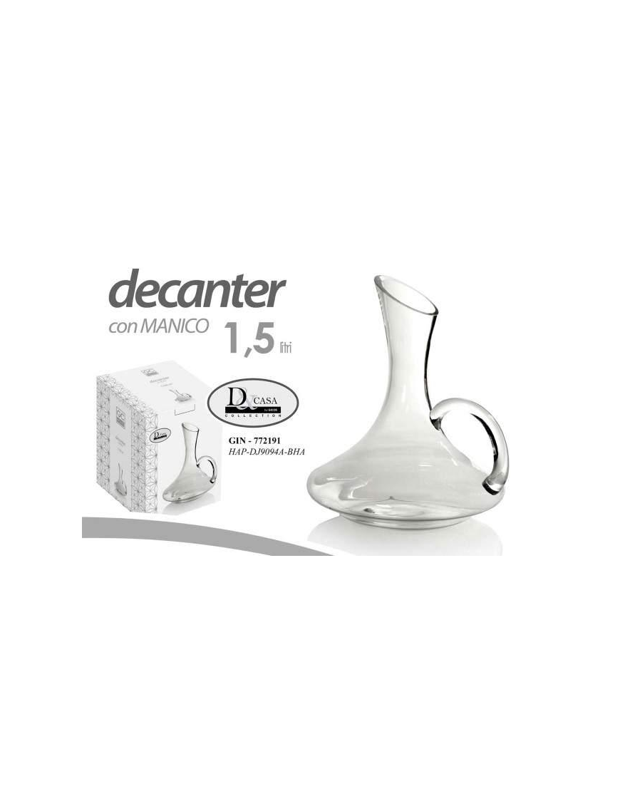 DECANTER IN VETRO 1,5lt CON MANICO