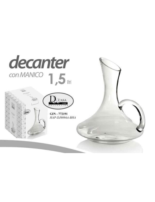 1.5lt GLASS DECANTER WITH HANDLE