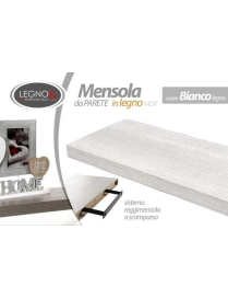WHITE WOOD EFFECT SHELF 80x25x3.8