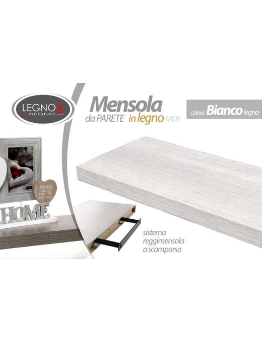 WHITE WOOD EFFECT SHELF 80x25x3.8