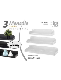 BLACK SHELF 30/35/40cm SET 3 pieces